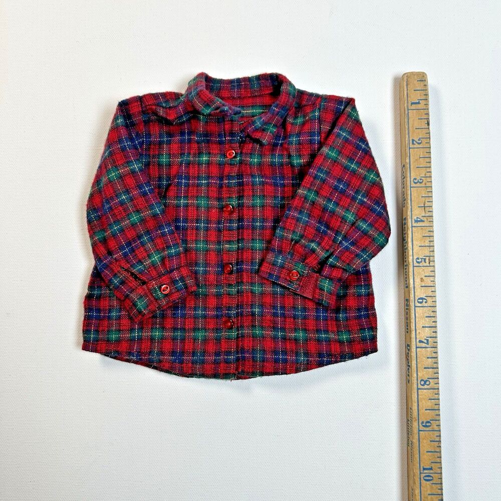 American Girl Doll EVERYDAY Plaid Long Sleeve Shirt Camping Hiking Shirt Only - Picture 7 of 8